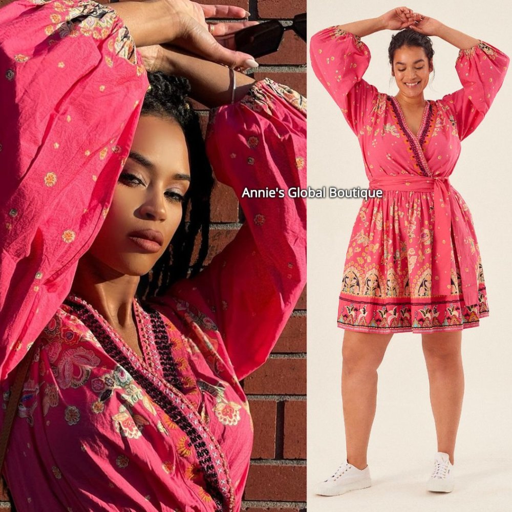 RARE NWT ANTHROPOLOGIE Raquel Floral Embroidered Beaded Mini Dress. Size 3X - Picture 5 of 16